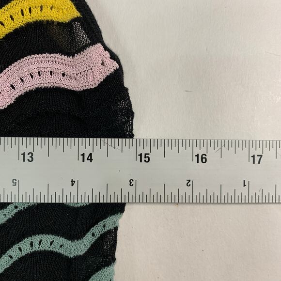 M Missoni S Womens Multicolor Crochet Knit Wave Dress Swing Lined Designer - Picture 7 of 8